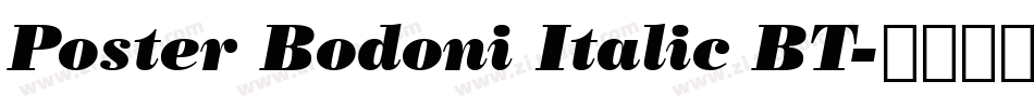 Poster Bodoni Italic BT字体转换